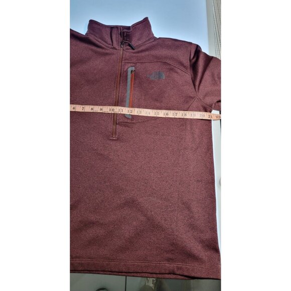 The North Face Mens Large Textured Cap Rock 1/4 Zip Fleece Pullover Burgandy - Picture 11 of 13